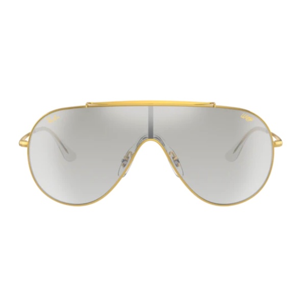 Ray-Ban Accessories - RAY-BAN WINGS RB3597 Aviator Shield Silver-Mirror/Gold (NEW) RARE $250 MSRP